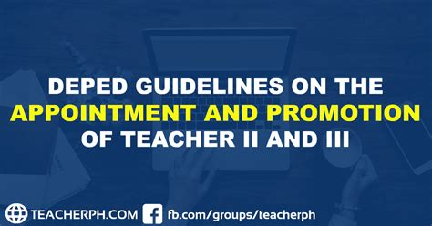 DepEd Guidelines on the Appointment and Promotion .